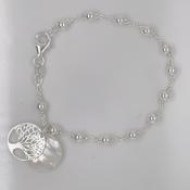 Silver Tree of Life Mother of Pearl Bracelet GL1121 D