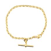 Silver Gold-plated T-Bar Belcher Bracelet GL1571