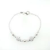 Silver Tree of Life &amp; Pearl Bracelet GL1841