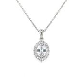 Sterling Silver CZ Cluster Pendant GL2083CZ image