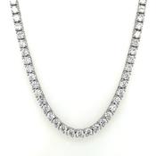 Sterling Silver 3mm CZ Tennis Line Necklet GL1900 image