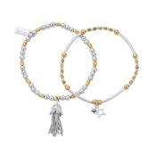 ChloBo Sterling Silver / Gold Tone Wishful Set of 2 Bracelets image