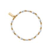 ChloBo Gold &amp; Silver Twisted Oval Bracelet