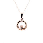 9ct Gold Large Claddagh Pendant 18mm GP868