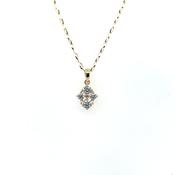 9ct Gold CZ Dainty Drop Pendant GPZ465 image