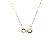 9ct Gold CZ Infinity Necklet GPZ442