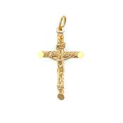 9ct Yellow Gold Twist Crucifix GP835