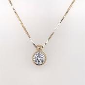 9ct Gold CZ Solitaire Pendant GPZ423 image