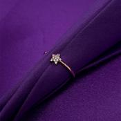 9ct Gold CZ Open Star Ring GRZ242 D