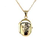 Gold-plated Silver Oval Locket GSL05