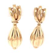 Heirloom 9ct Gold Fluted Drop Earrings HE06 image