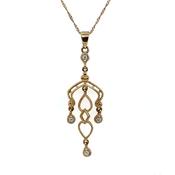 Heirloom 9ct Gold Deco-style Diamond Pendant HP17 image