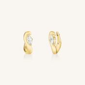 Rosefield Marquise Wave Hoops JEMWG J1299 image