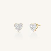 Rosefield Pavé Heart Stud Earrings JEPHG J1275 image