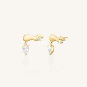 Rosefield Crystal Wave Stud Earrings JEWSG J1300 image