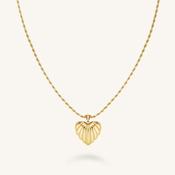 Rosefield Ridged Heart Necklace JNHPG J1007 image
