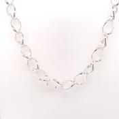 Sterling Silver Twisted Curb Link Necklace KZ180N image