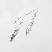 Martina Hamilton Leaf Sterling Silver Drop Earrings Large LFC1 image