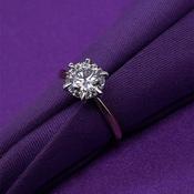 9ct Yellow Gold Lab Grown 2.00ct Round Diamond Ring Z256 image