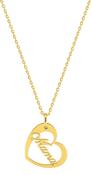 Bijoux D'Or 18ct Gold-Plated Mama Heart Necklace  MAMAPC3