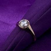Gold Plated Silver CZ Signet Ring N2133 image