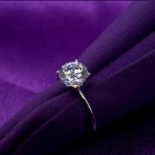 Sterling Silver CZ Solitaire Ring N2166 image