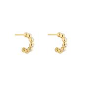 Gold Plated Silver CZ Ball Hoop Earrings N3902 image