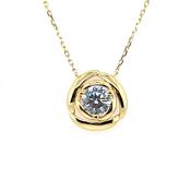 Gold Plated Silver CZ Bird Nest Pendant N4674 image