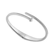 Sterling Silver CZ Nail Bangle N5038 image