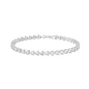 Silver CZ Heart Tennis Bracelet N8161 image