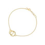 Gold Plated Silver Interlocking Circle Bracelet N8295 image