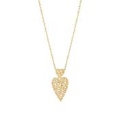 Gold Plated Cz Large Heart Pendant N9227 image