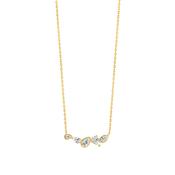 Gold Plated Silver CZ Pear Hammock Necklet N9339 image