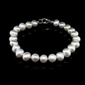 Freshwater Pearl 7/7.5mm Bracelet on Silver Clasp NB7004