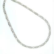Sterling Silver CZ Anchor Link Necklet NC322 image