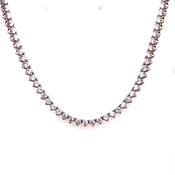 Sterling Silver 3mm CZ Tennis Necklet NC351 image
