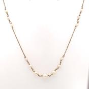 9ct Gold Graduated Pearl Section Chain GN188 image