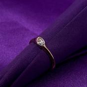 9ct Gold CZ Pear Band Ring GRZ406 image