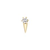 9ct Gold Round CZ Spike Piercing Earring NG3702