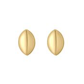 9ct Gold Bombayed Marquise Stud Earrings GE1052 image
