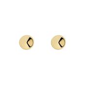9ct Gold Domed Circle Stud Earrings GE1091 image