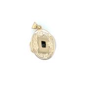 9ct Gold Flower Edge Oval Locket GL054 image