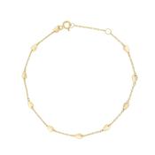 9ct Gold Multi Pear Disc Layering Bracelet GB453 image