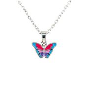Silver Kids Enamel Butterfly Pendant NK099/P
