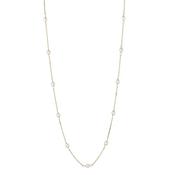 9ct Gold Pearl Station Necklace GN193 image