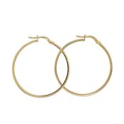 9ct Gold 30mm Square Hoop Earrings GE1042 image