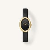 Rosefield Ovale Black Gold Strap Watch OVBGLG-OV18 image