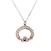 9ct Gold Celtic Claddagh Pendant GP833 image