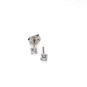 9ct White Gold 3mm CZ 4-Claw Stud Earrings WEZ066 image