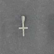 14ct White Gold Tiny Diamond Cross DP089